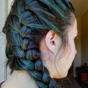braids with green streaks
